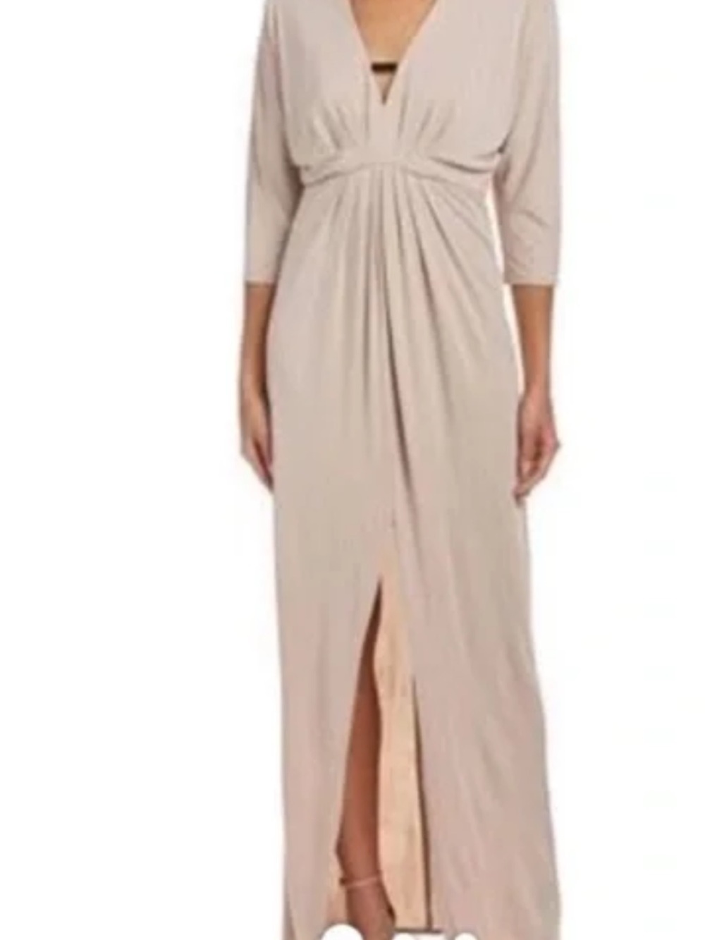 Trina Turk  Taupe Jersey Maxi Dress size 4, wedding, - Picture 5 of 6